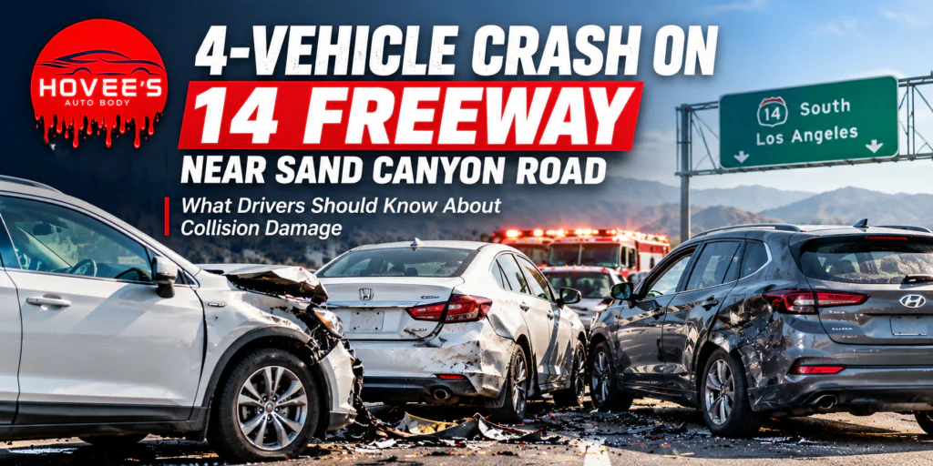 4-Vehicle Crash on 14 Freeway Near Sand Canyon Road: What Drivers Should Know About Collision Damage