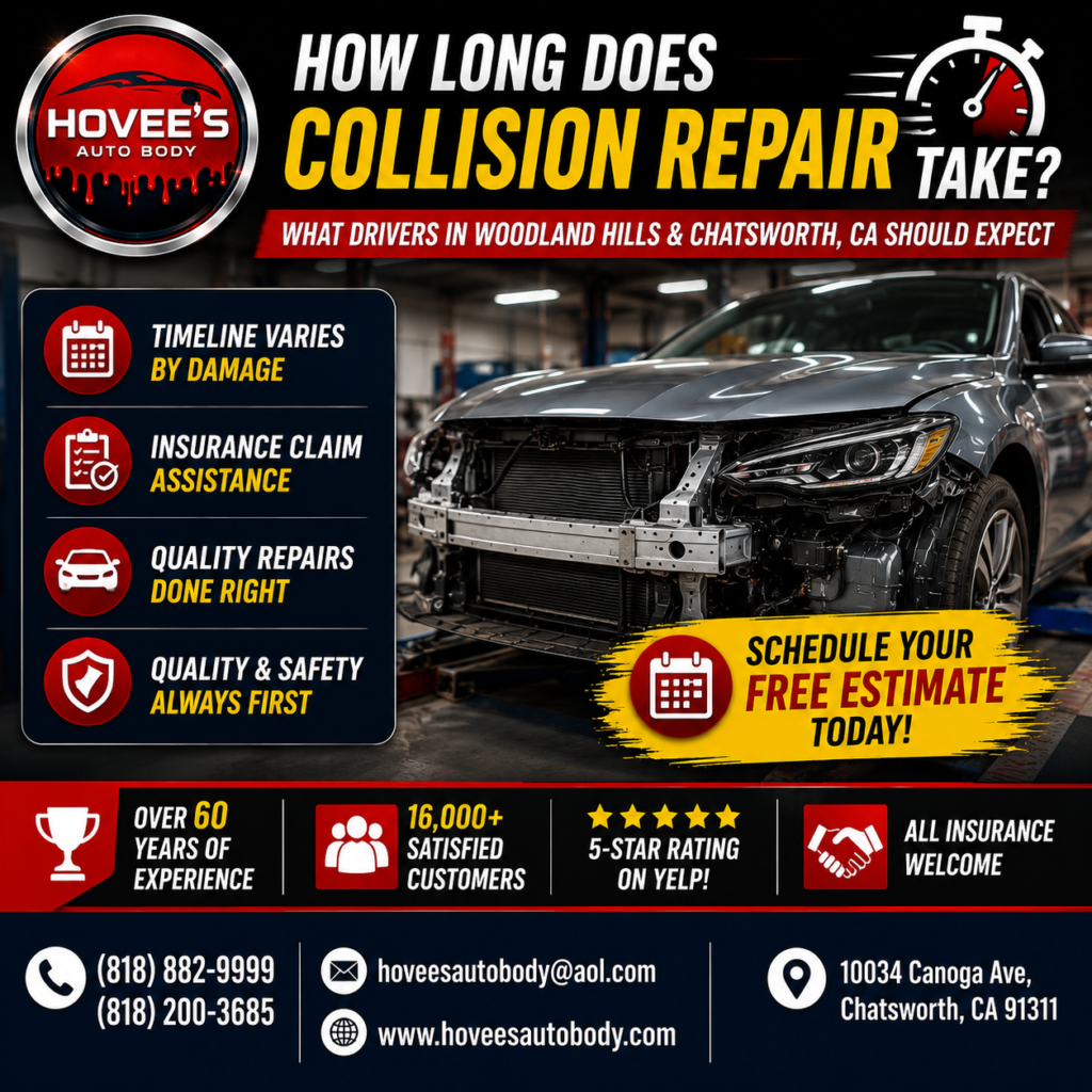 collision repair timeline - chatsworth - Hovee's Auto Body and Paint