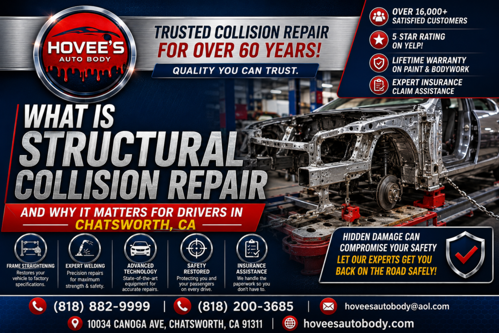 structural collision repair - chatsworth - Hovee's Auto Body and Paint